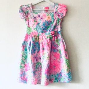 Lilly Pulitzer Floral Kids Dress - Pink, Blue, Green